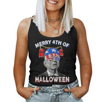 Fun Joe Biden Drink Beer 4Th Of July Merry 4Th Of Halloween Women Tank Top | Mazezy