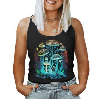 Fungi Fans Colorful Mushroom Women Tank Top Basic Casual Daily Weekend Graphic - Seseable