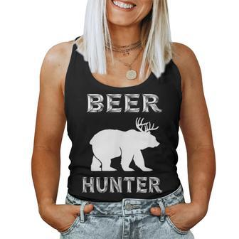 Bear Deer Beer Hunting Women Tank Top | Mazezy