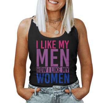 Bi Pride I Like My How I Like My Bisexual Women Tank Top | Mazezy