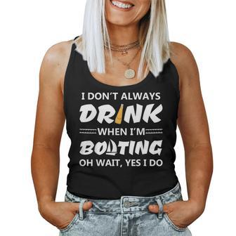 Boating For Beer Wine & Boat Captain Humor Women Tank Top - Seseable
