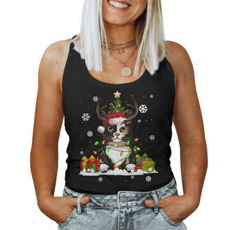 Cat Lovers Cute Manx Cat Ugly Christmas Sweater Women Tank Top - Monsterry CA