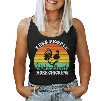 Funny Chicken Lover Farmer Less People More Chickens Women Women Tank Top Basic Casual Daily Weekend Graphic - Thegiftio UK