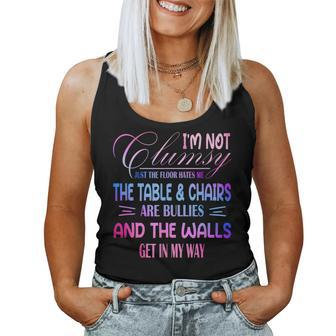 Clumsy Quote I'm Not Clumsy Sarcastic Women Tank Top - Seseable