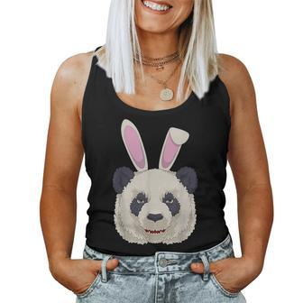 Easter Bunny Panda Bear T Cute Rabbit Ears Women Tank Top | Mazezy
