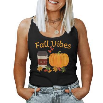 Fall Vibes Cute Couple Pumpkin Spice Coffee Lovers For Coffee Lovers Women Tank Top | Mazezy