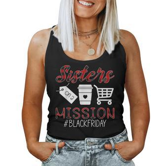 Friday Squad Black Shopping Season Sisters On Mission Women Tank Top - Monsterry
