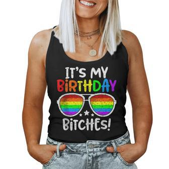 Gay Pride Rainbow It's My Birthday Lgbt Bitches Women Tank Top - Thegiftio UK
