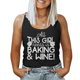 Girls Love Baking And Wine Women Tank Top | Mazezy