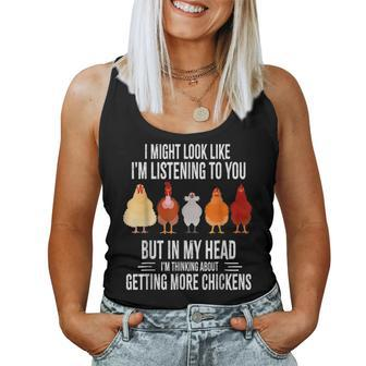 Funny In My Head Im Thinking About Getting More Chickens Women Tank Top Basic Casual Daily Weekend Graphic - Thegiftio UK