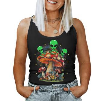 Magic Mushroom Alien Trippy Shroom Lsdweed Acid Trip Women Tank Top - Monsterry DE