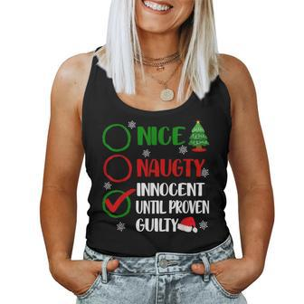 Nice Naughty Innocent Christmas Xmas Adults Women Tank Top - Thegiftio UK