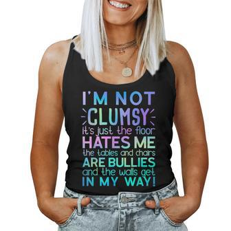 Not Clumsy Sarcastic Saying Sarcasm Women Tank Top | Mazezy