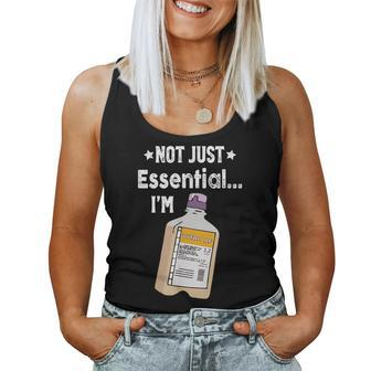 Funny Nurse Dietician Rd Rn Not Just Eessential Im Vital Af Women Tank Top Basic Casual Daily Weekend Graphic - Seseable