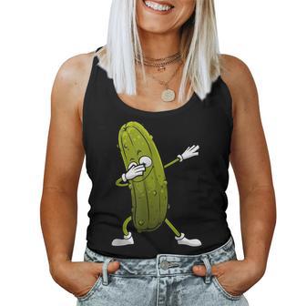 Funny Pickle For Men Women Dill Pickle Dabbing Cucumber Keto Women Tank Top Basic Casual Daily Weekend Graphic | Seseable CA