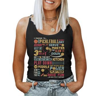 Pickleball Pledge Pickleball Player Coach Women Tank Top - Seseable