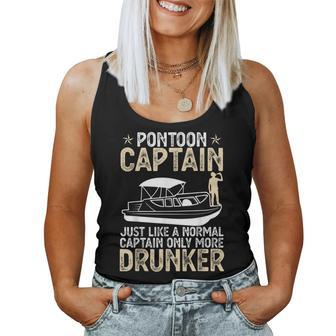 Funny Pontoon Captain Like Regular Captain Only More Drunker Women Tank Top Basic Casual Daily Weekend Graphic - Thegiftio UK