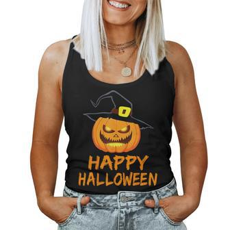 Pumpkin Happy Halloween Costume Boys Girls Women Tank Top - Seseable