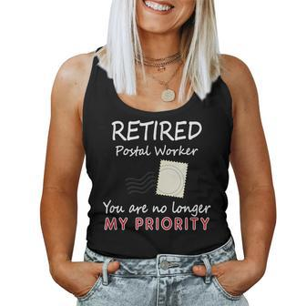 Retired Postal Worker Not My Priority Women Tank Top | Mazezy UK