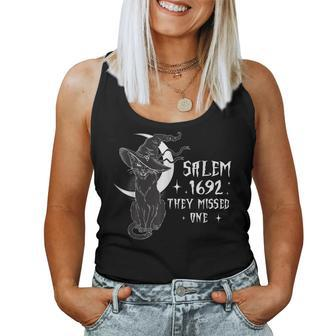Salem 1692 They Missed One Witch Riding Broom Women Tank Top - Seseable