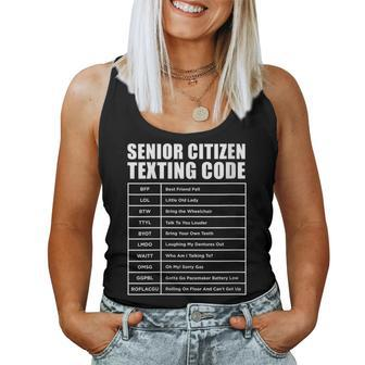 Senior Citizen Translation Phone Texting Message Women Tank Top | Mazezy
