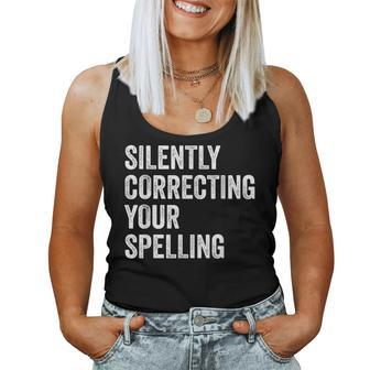 Spelling Whiz Sarcastic Orthographer Spelling Sarcasm Women Tank Top | Mazezy AU