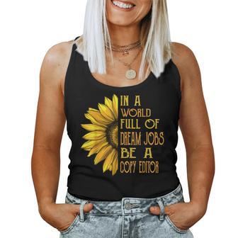 Sunflower Copy Editor Women Tank Top | Mazezy