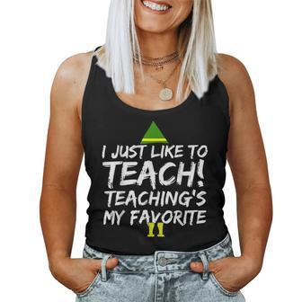 Teacher Christmas Teaching Is My Favorite Women Tank Top | Mazezy