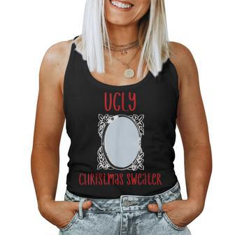 Ugly Christmas Sweater With Mirror Graphic Women Tank Top - Monsterry CA