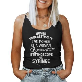Never Underestimate The Power Of A Nurse T Women Tank Top - Seseable