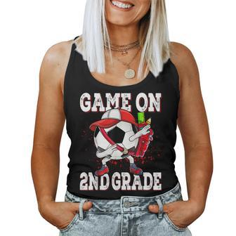 Game On 2Nd Grade Soccer Dabbing Retro Player Backpack Women Tank Top | Mazezy