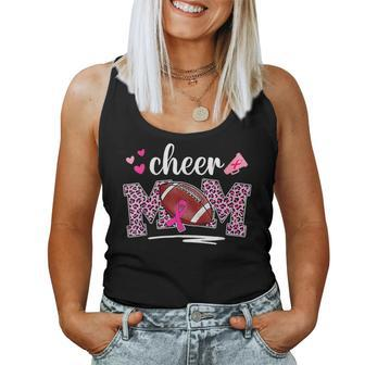 Game Day Football Cheer Mom Pink Leopard Breast Cancer Women Tank Top - Seseable