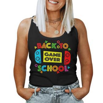 Game Over Back To School Funny Teacher Students Women Tank Top Weekend Graphic - Monsterry CA