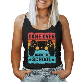 Game Over Back To School For Boys Teacher Student Controller Women Tank Top - Monsterry UK
