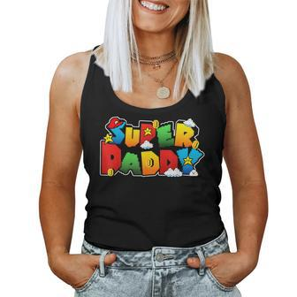 Gamer Super Daddy Father Day From Wife & Kids Women Tank Top | Mazezy AU