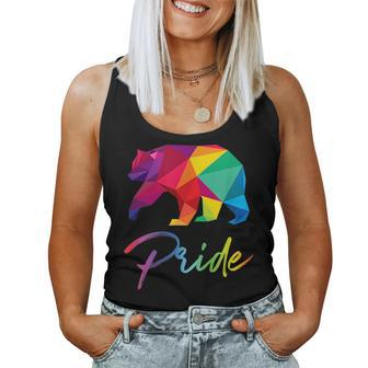 Gay Bear Pride Bears Lgbt Rainbow Flag Grizzly Women Tank Top | Mazezy