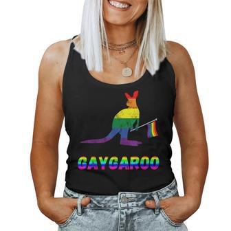 Gay Kangaroo Pride Lgbt Rainbow Marsupial Australia Gender Women Tank Top | Mazezy