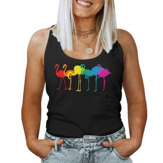 Gay Lesbian Pride Flamingo Rainbow Lgbtq Pride Month Parade Women Tank Top | Mazezy