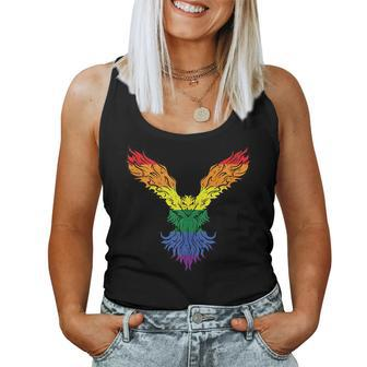 Gay Pride Bird Phoenix Rainbow Flag Lgbtq Men Women Kids Women Tank Top | Mazezy