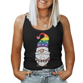 Gay Pride Gnome Love Rainbow Flag Lgbt Ally Women Men Kids Women Tank Top | Mazezy