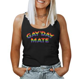 Gayday Mate Gay Pride Rainbow Pun Aussie Australia Women Tank Top | Mazezy