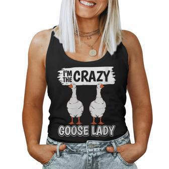 Geese Quote Bird Im The Crazy Goose Lady Goose Women Tank Top | Mazezy