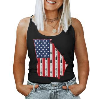 Georgia Usa Flag Fourth July 4Th Fathers Day Bbq Beer Summer Beer Women Tank Top | Mazezy UK