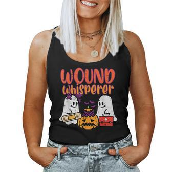 Ghost Nurse Wound Whisperer Halloween Nurse Fall Scrub Women Halloween Nurse Women Tank Top | Mazezy