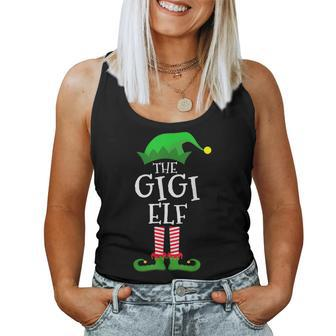 Gigi Elf Matching Family Group Christmas Party Pajama Women Tank Top - Monsterry