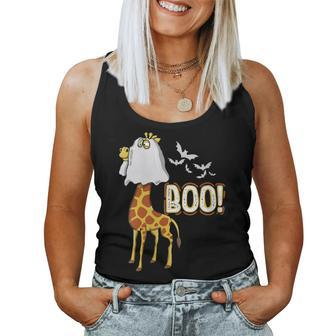 Giraffe Boo Costume Halloween Party Women Tank Top - Monsterry