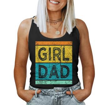 Girl Dad With Daughters Hashtag For Men For Dad Women Tank Top | Mazezy CA