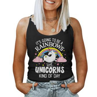 Girl It's Going To Be A Rainbows And Unicorns Kind Of Day Women Tank Top - Thegiftio UK