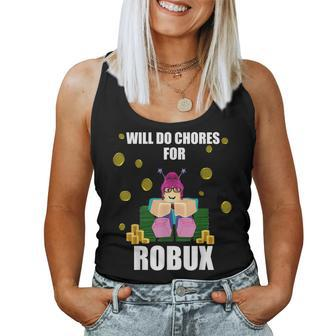 Girl Pc Video Gamer Chores For Robux Noob & Oof Women Tank Top | Mazezy