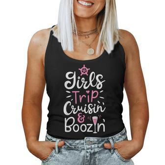 Girls Trip Cruisin And Boozin T Cruise Drinking Women Women Tank Top - Seseable